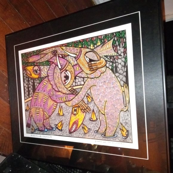 FRAMED ART BY EMMANUEL EMVIC , OSOGBO, NIGERIA - Picture 1 of 1